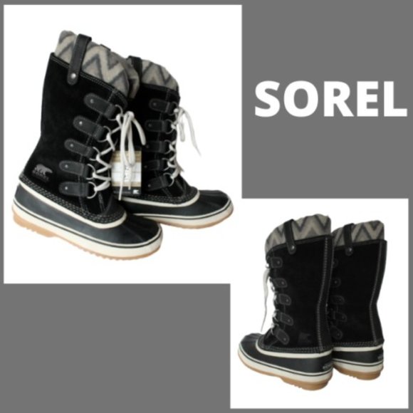 Sorel Shoes - NWT JOAN OF ARCTIC BLACK NOIR KNIT II WINTER BOOTS